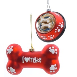 Viter novogodišnji ukras stakleni koska i činija ( 73334 )