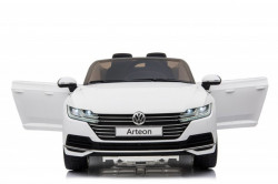 Volkswagen Arteon Licencirani auto za decu na akumulator sa kožnim sedištem i mekim gumama - Beli - Img 7