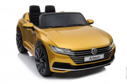 Volkswagen Arteon Licencirani auto za decu na akumulator sa kožnim sedištem i mekim gumama - Zlatni - Img 2