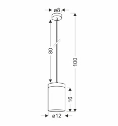 Wels Visilica Crna + Drvo1x40W E27 ( 15046 )-2