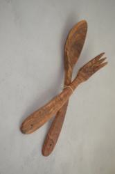 Wood holz set za salatu 2/1, kašika i viljuška, dužina 30 cm ( A 2 ) maslina