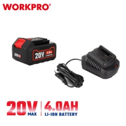 Workpro wp398006 Set – punjač baterije (2,4A) i baterija 20V (4.0Ah) ( WP398006 )