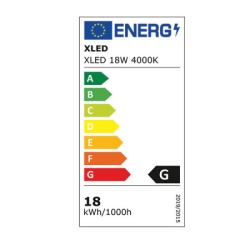 Xled 18w 4000k black ugradni okrugli LED panel,1980lm,󫹍*29mm, otvor rupe:195mm,ra80,ip20 crni 266423-2