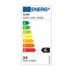 Xled 24w 4000k nadgradni okrugli LED panel plasticni,2640lm,󫺒*31mm, ra80, ip20 crn 266428-2