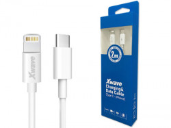 Xwave Kabl TIP-C-muški - LIGHTNING(za iPHONE -muški)/dužina 2m/3A/Aluminium /beli pvc ( TIP-C za iPhone 2m 3A Al white pvc ) - Img 3