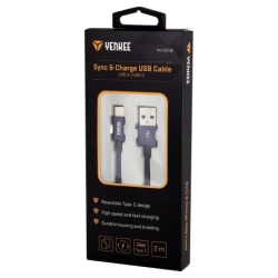 Yenkee YCU 302 BE 1m Kabl USB Tip A-Tip C 2.0 -2