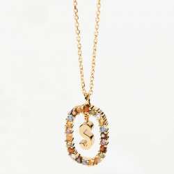 Ženska pd paola letter s zlatna ogrlica sa pozlatom 18k ( co01-278-u ) - Img 3