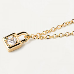 Ženska pd paola padlock zlatna ogrlica sa pozlatom 18k ( co01-487-u ) - Img 2