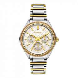 Ženski breeze intensfire multifunction beli zlatni modni ručni sat sa bikolor metalnim kaišem ( 712041.2 )