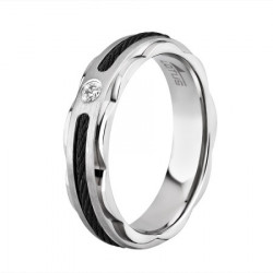 Ženski lotus style steel rings sajla crni prsten od hirurškog Čelika 52 ( ls1435-3/112 ) - Img 4