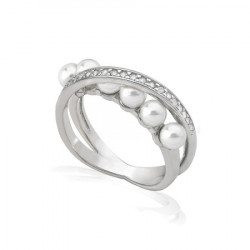 Ženski majorica exquisite beli biserni srebrni prsten sa kristalima 4 mm 57 mm ( 16047.01.2 917.010.1 ) - Img 6
