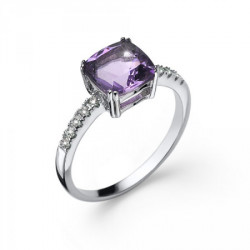 Ženski oliver weber baia violet 925ag prsten sa swarovski ljubičastim kristalom ( 63248m ) - Img 1