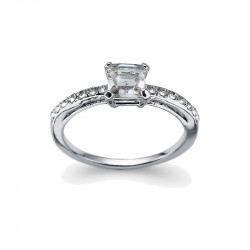 Ženski oliver weber private crystal prsten sa swarovski belim kristalom m ( 41134m )
