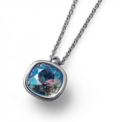 Ženski oliver weber royal simple light sapphire shimmer lančić sa plavim swarovski kristalnim priveskom ( 11802.blu ) - Img 1