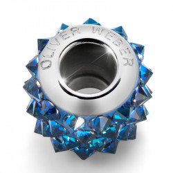 Ženski oliver weber spike steel bermuda blue privezak sa swarovski plavim kristalom za narukvicu ( 56004.blu ) - Img 1