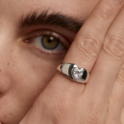 Ženski pd paola bright heart srebrni prsten sa belim cirkonima ( an02-902-14 ) - Img 2