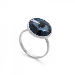 Ženski victoria cruz basic l denim blue prsten sa swarovski plava kristalom ( a2405-18a ) - Img 1