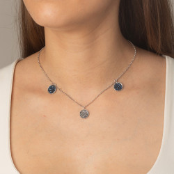 Ženski victoria cruz chiss crystal lančić sa swarovski plavim i crnim kristalima ( a3576-07hg ) - Img 2