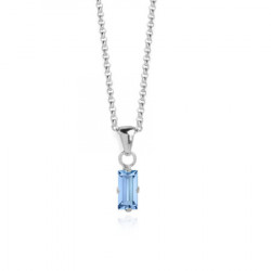 Ženski victoria cruz macedonia simple light sapphire lančić sa swarovski svetlo plavim kristalom ( a3662-09hg ) - Img 4