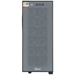 Zilan Vinska vitrina, 33l, 12 vinskih boca, Crna - ZLN4681