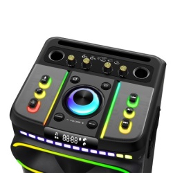 Zvucnik bluetooth ndr-2260 100w 2*12 inca sa dva mikrofona crni ( ZV1137 )-3