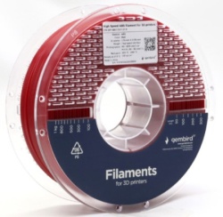 Gembird 3DP-ABS1.75HY-01-R ABS filament velike brzine za 3D stampac 1.75mm, kotur 1KG RED-3