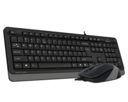 A4 Tech F1010 USB US siva tastatura + USB sivi miš-1