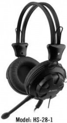 A4Tech gejmerske slusalice sa mikrofonom, 40mm/32ohm, black, 2x3.5mm A4-HS-28-1 - Img 3