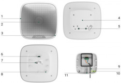 Ajax 30862.07wh1/44412.07wh1 fibra street siren bela alarm zicani - Img 3