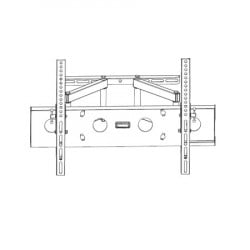 Alpha nosac za TV/32"- 80"/titl/nagib 0~-10°/ROTACIJA ±45°/VESA 600x400/težina do 50kg/8-42 cm od zida/crn ( TILT 32-80 all around ) - Img 2