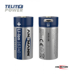 Ansmann punjiva Li-Ion 3.6V 850mAh 16340 sa mikro USB ulazom za punjenje RCR123A ( 4235 ) - Img 3