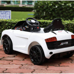 AUDI MIni automobil na akumulator za decu + funkcija ljuljanja - Beli - Img 4