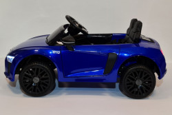 Audi R8 Spyder - Plavi Licencirani auto za decu na akumulator sa kožnim sedištem i mekim gumama - Img 3