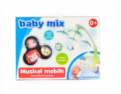 Baby Mix muzicka vrteška vesele životinjice roze ( A034933 ) - Img 1
