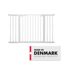 BabyDan Premier sigurnosna ogradica sa 6 produžetaka 112–119.3 cm – pressure fit, bela ( 20008 )