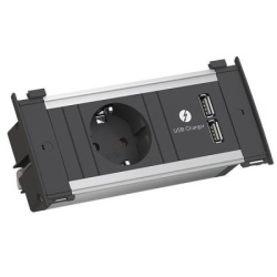 Bachmann KAPSA Napojni modul 1xšuko,1xUSB doub.charg.5V/3,1A,GST18 ( 927.251 )