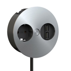 Bachmann TWIST Ugradna utičnica 1xšuko+1 dupli USB punjač 5V/3,1A,ce ( 931.031 )