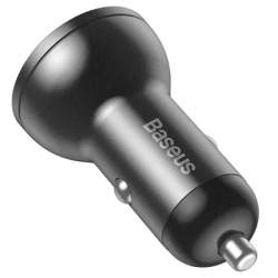 Baseus Auto punjač 2*Usb A 24W Digital Display crna ( 999905 )-2