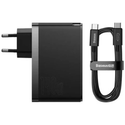 Baseus GaN5Pro punjač 140W 1*Usb A/2* Type C + kabl Type C/Type C crna ( 999902 )-3
