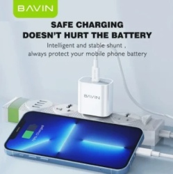 Bavin punjač 20W USB-C + kabl type-C 60W bela ( 90036 )-4