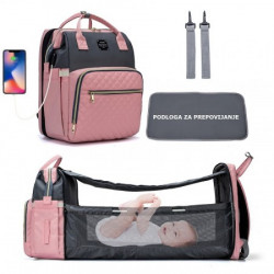 BBO BT023 torba za mame sport mama bag - pink ( BT023PINK ) - Img 3