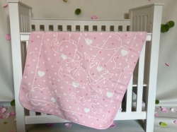 Bebi ćebe Emboss - 100x120cm Family Pink ( VLK000363-Familypink )