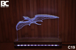Black Cut 3D Lampa sa 9 različitih boja i daljinskim upravljačem - Pterosaurus ( C19 ) - Img 3