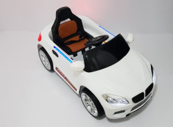 BMW 2 Auto na akumulator sa kožnim sedištem i mekim gumama - Beli - Img 6
