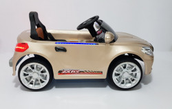 BMW 2 Auto na akumulator sa kožnim sedištem i mekim gumama - Zlatni - Img 2