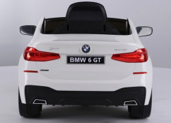 BMW 6 GT Licencirani Auto za decu na akumulator sa kožnim sedištem i mekim gumama - Beli ( BJ 2164 ) - Img 7