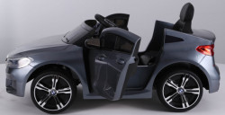 BMW GT 6 Licencirani Dečiji auto na akumulator sa kožnim sedištima i mekim gumama - Sivi - Img 8