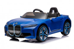 BMW i4 Dečiji Auto na akumulator sa kožnim sedištem i mekim gumama - Plavi - Img 10
