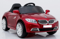 BMW Mini 1 Auto na akumulator sa kožnim sedištem i mekim gumama - Crveni