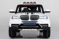 BMW X5 - BestTop Auto na akumulator sa kožnim sedištem i mekim gumama - Beli - Img 6